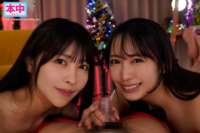 「どっちに中出ししたいXmas AV女優2人がガチで考えたデートプランでいちゃいちゃ恋人SEX 二股浮気がバレてお仕置き精子抜き中出しハーレムクリスマスSpecial 森日向子 弥生みづき」のサンプル画像10